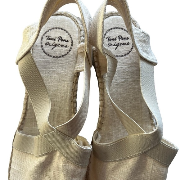 TONI PONS Ecru Linen Ter Wedge Espadrilles - Picture 7 of 8